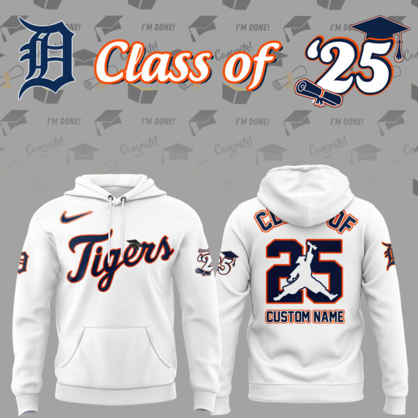 Personalized Detroit Tigers Class of 2025 Hoodie Baseball Fans Gifts