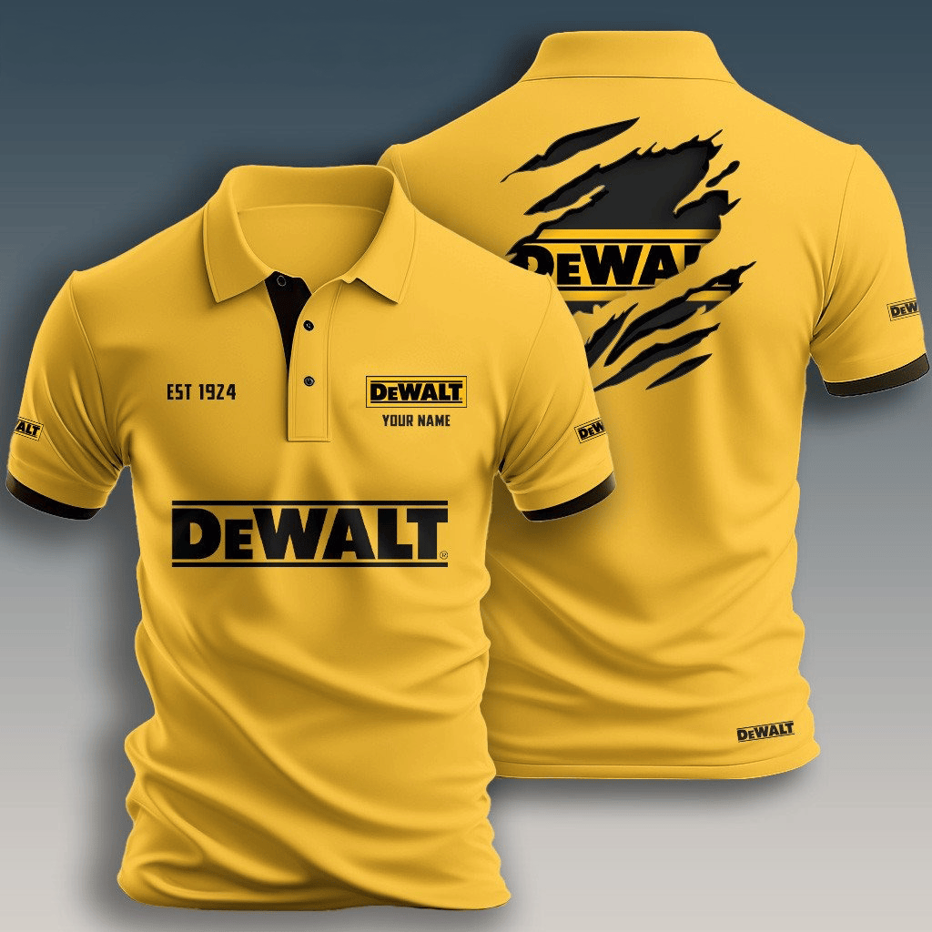 Personalized Dewalt Est 1924 Polo Shirts Sport Game Lover Gifts For Him