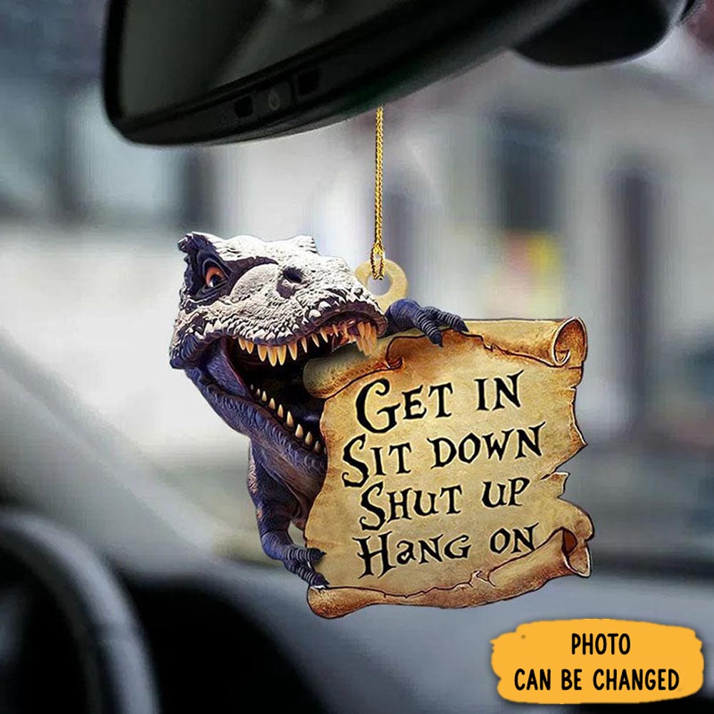 Personalized Dinosaur Get In Ornament Thoughtful Valentine Ornament Gift