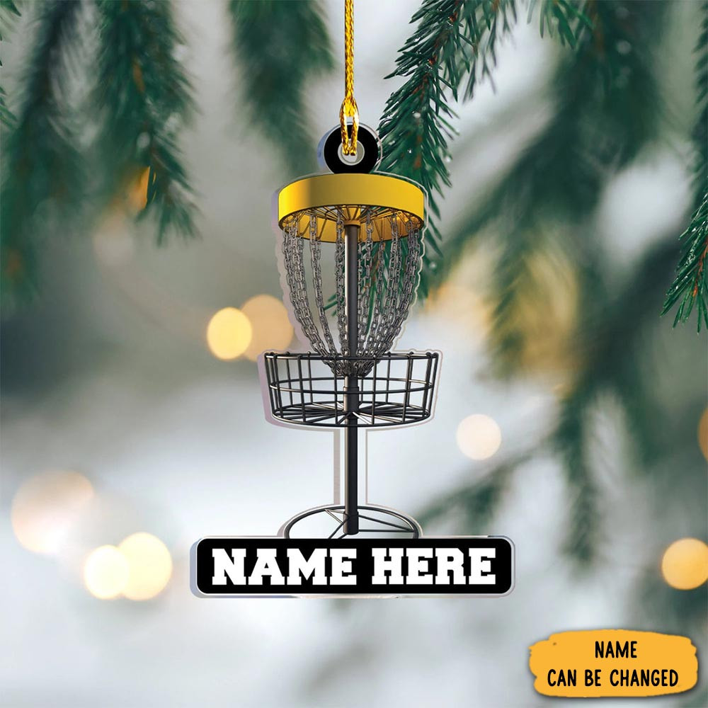 Personalized Disc Golf Basket Christmas Ornament Sport Themed Christmas Gifts For Golfers