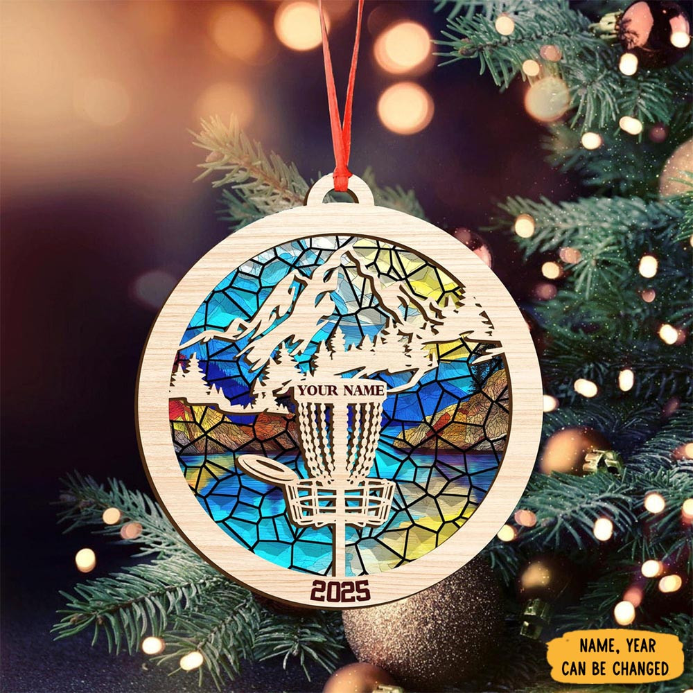 Personalized Disc Golf Christmas Ornament Christmas Tree Decor Xmas Gift For Golfers
