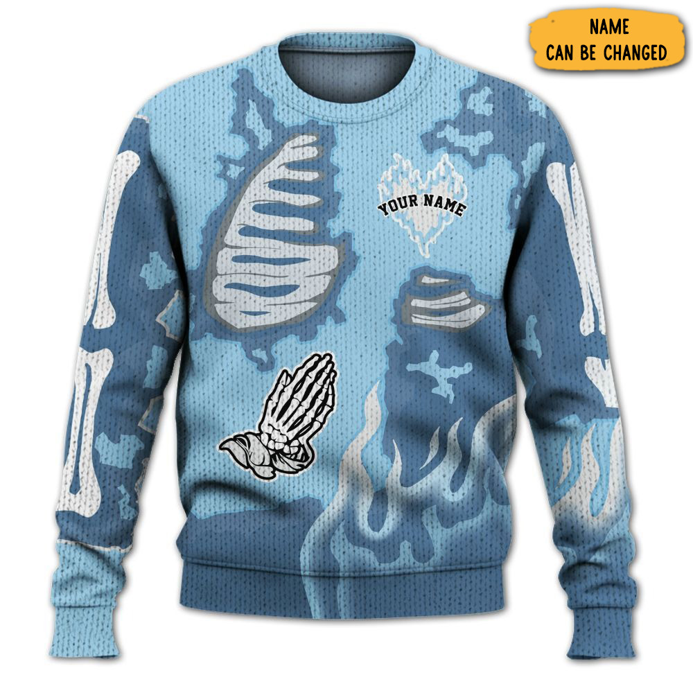 Personalized Dislike Us Graphic Burning Knitted Sweater Father's Day Gifts