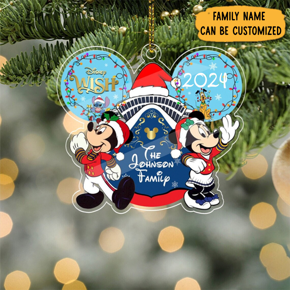 Personalized Disney Cruise Christmas Ornament Mickey Minnie Cruise Ornament Fan Gifts