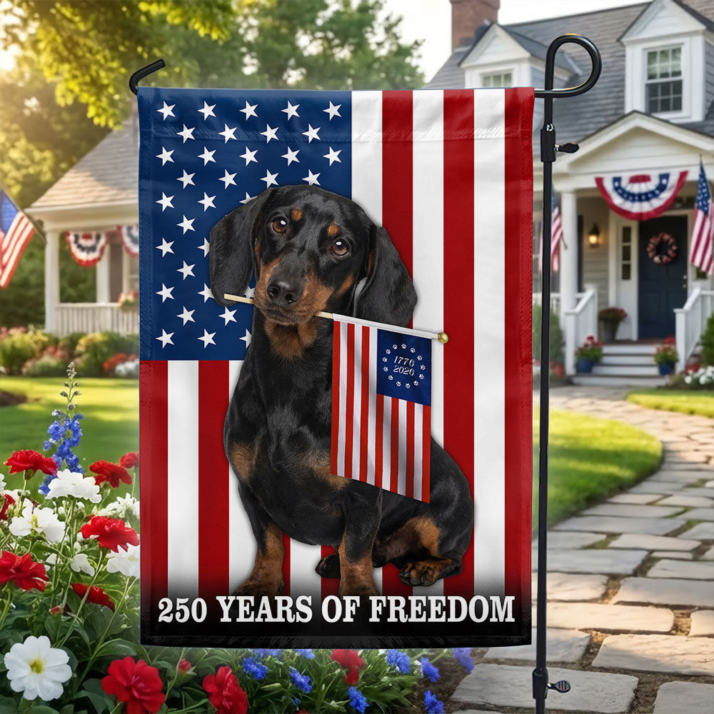 Personalized Dog 250 Years Of Freedom American Flag Patriotic Decor 4Th Of July Gift For Dog Lovers