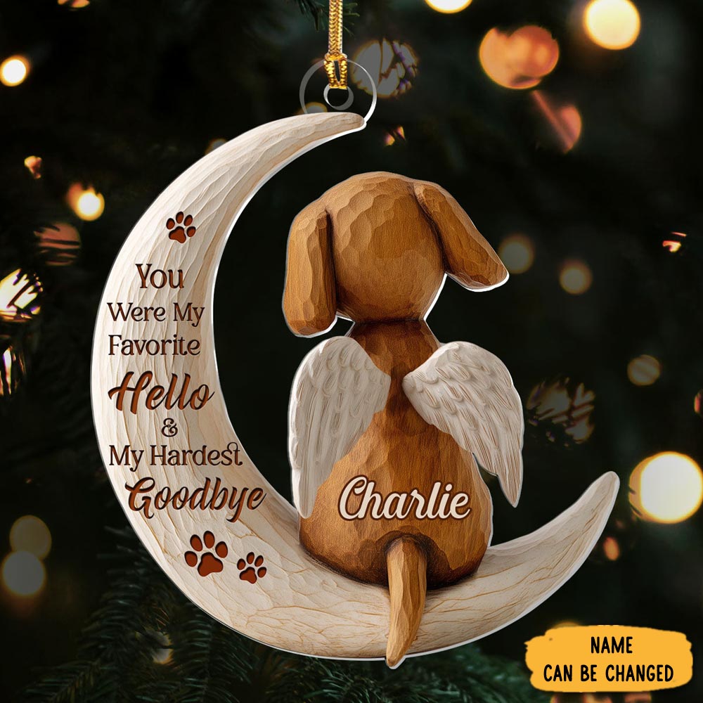 Personalized Dog Christmas Ornament Christmas Tree Decor Memorial Gifts For Dog Lovers