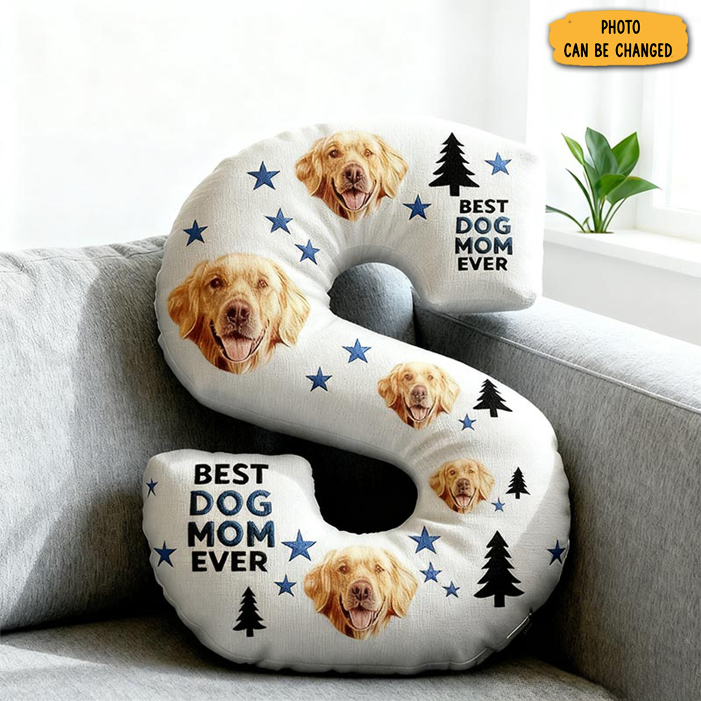 Personalized Dog Lover Best Dog Mom Letter Pillow With Custom Name Pillow Graphic 3d Print