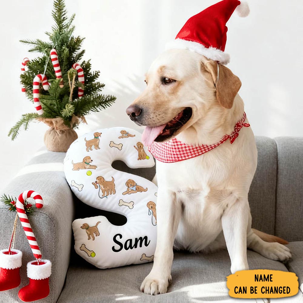 Personalized Dog Lover Labrador Letter Pillow With Custom Name Pillow Graphic 3d Print