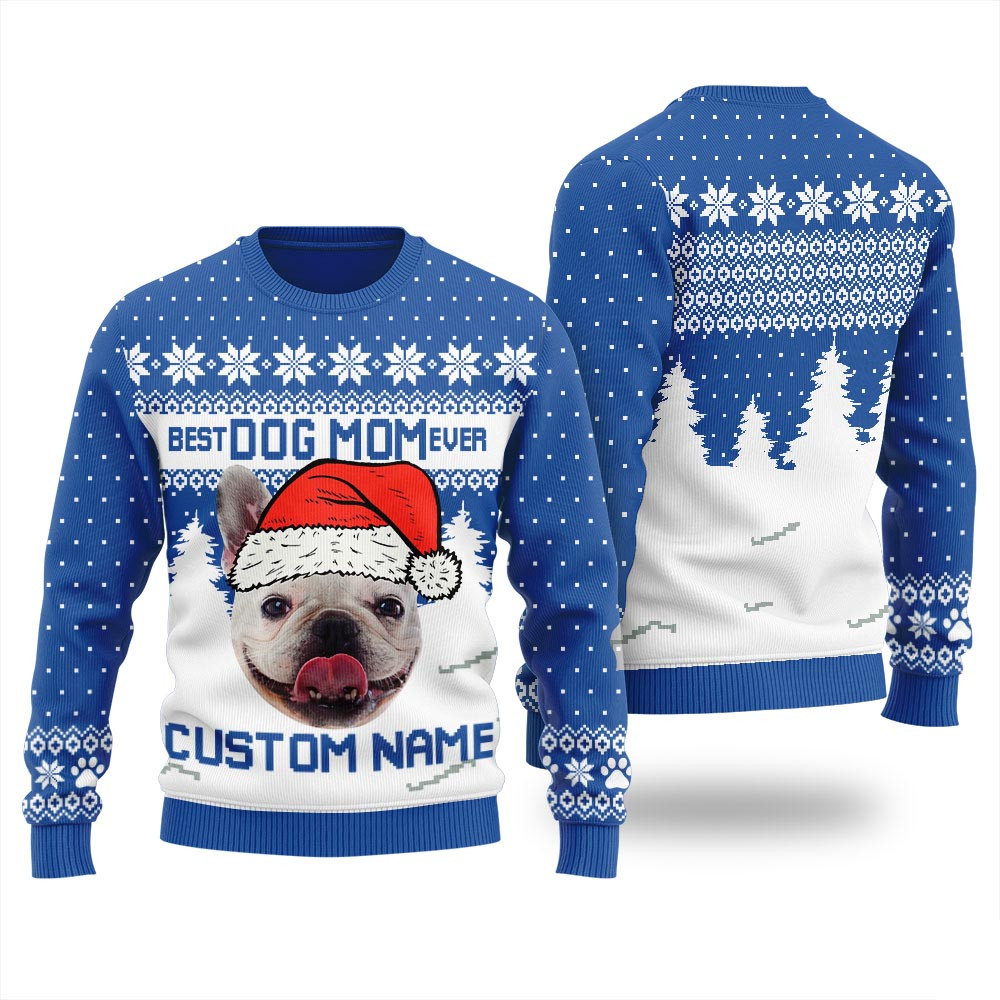 Personalized Dog Mom Ugly Christmas Sweater For Women Unique Christmas Gifts For Adults