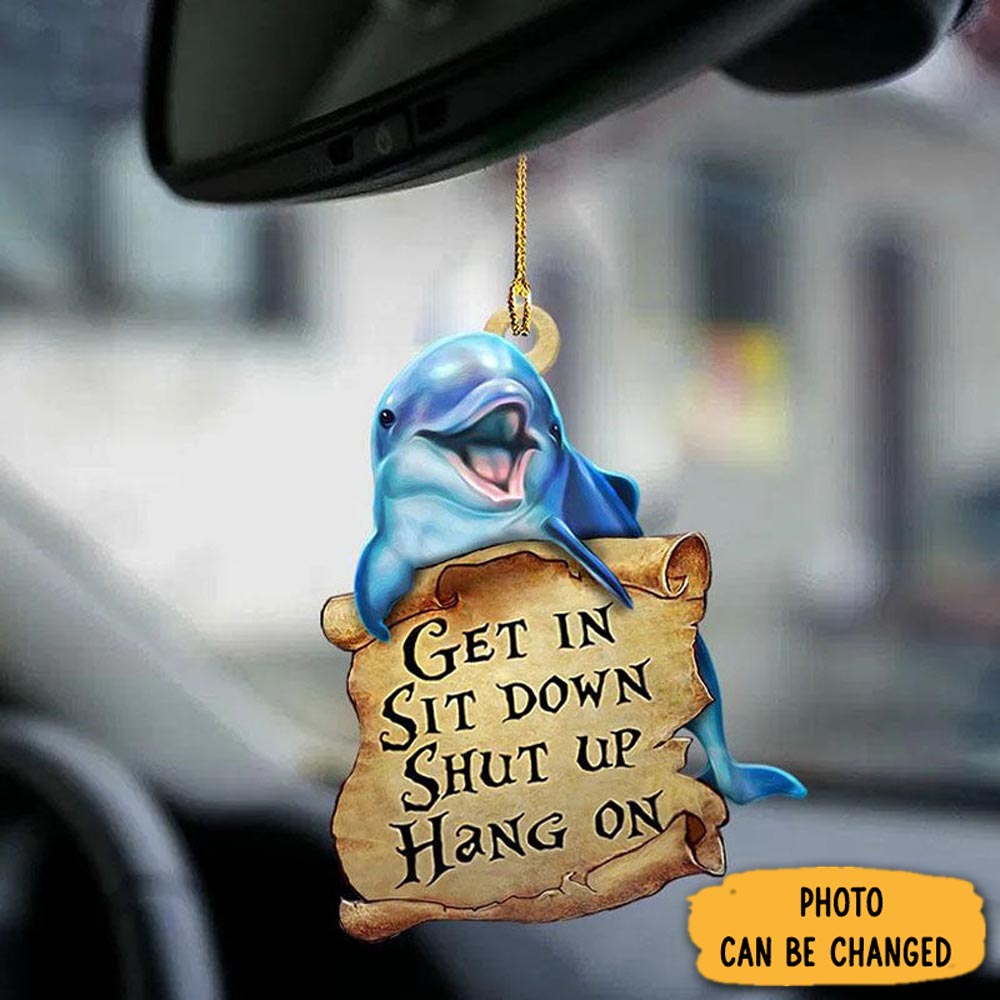 Personalized Dolphin Get In Ornament Classic Christmas Ornament Gift