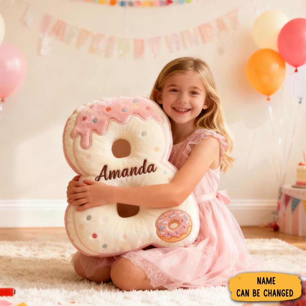 Personalized Donut Letter Pillow Kids With Custom Name Graphic 3d Print Donut Throw Pillow For Kids Baker Baking Lover