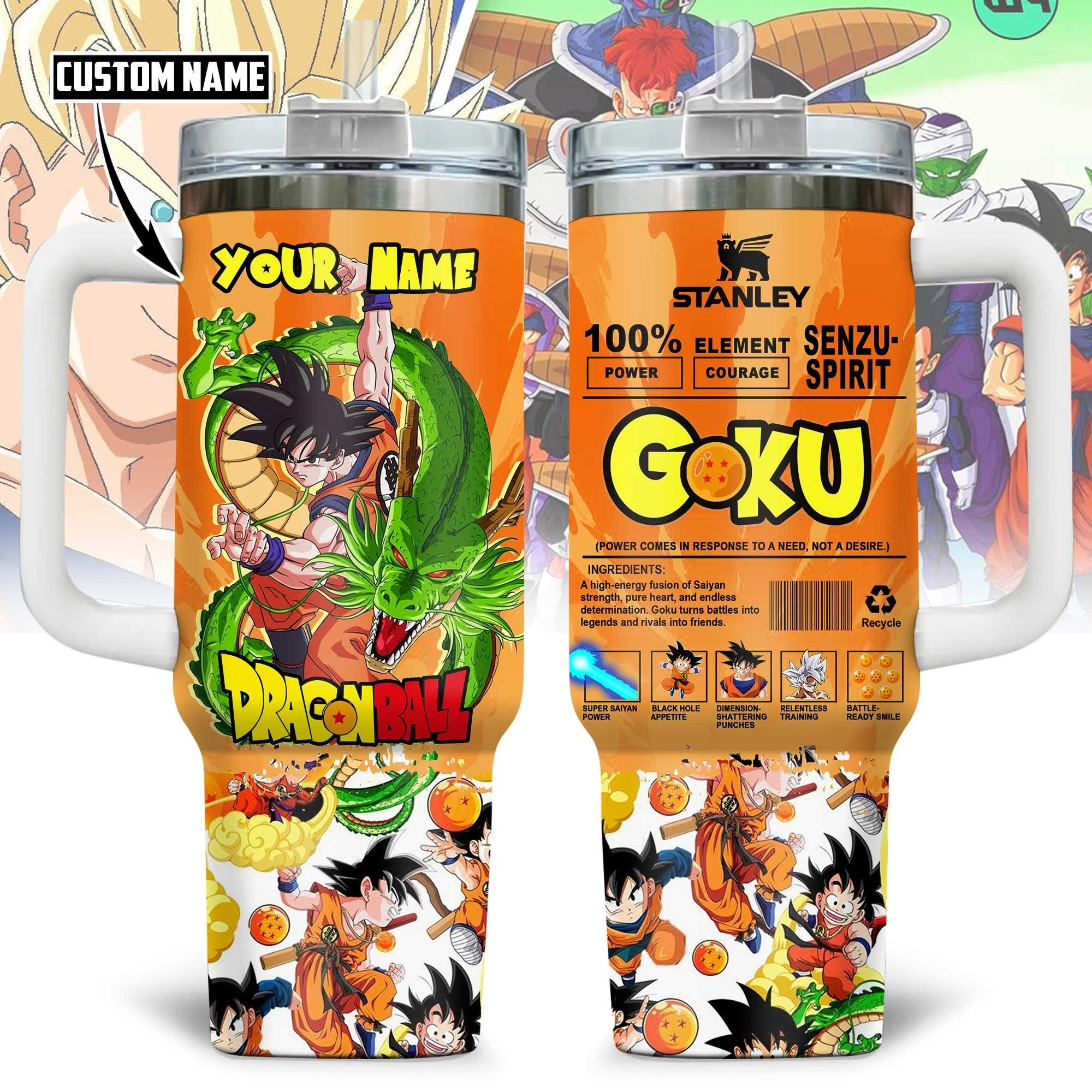 Personalized Dragon Ball Inspired Tumbler Son Goku Dragon Ball Gifts For Fans For Him