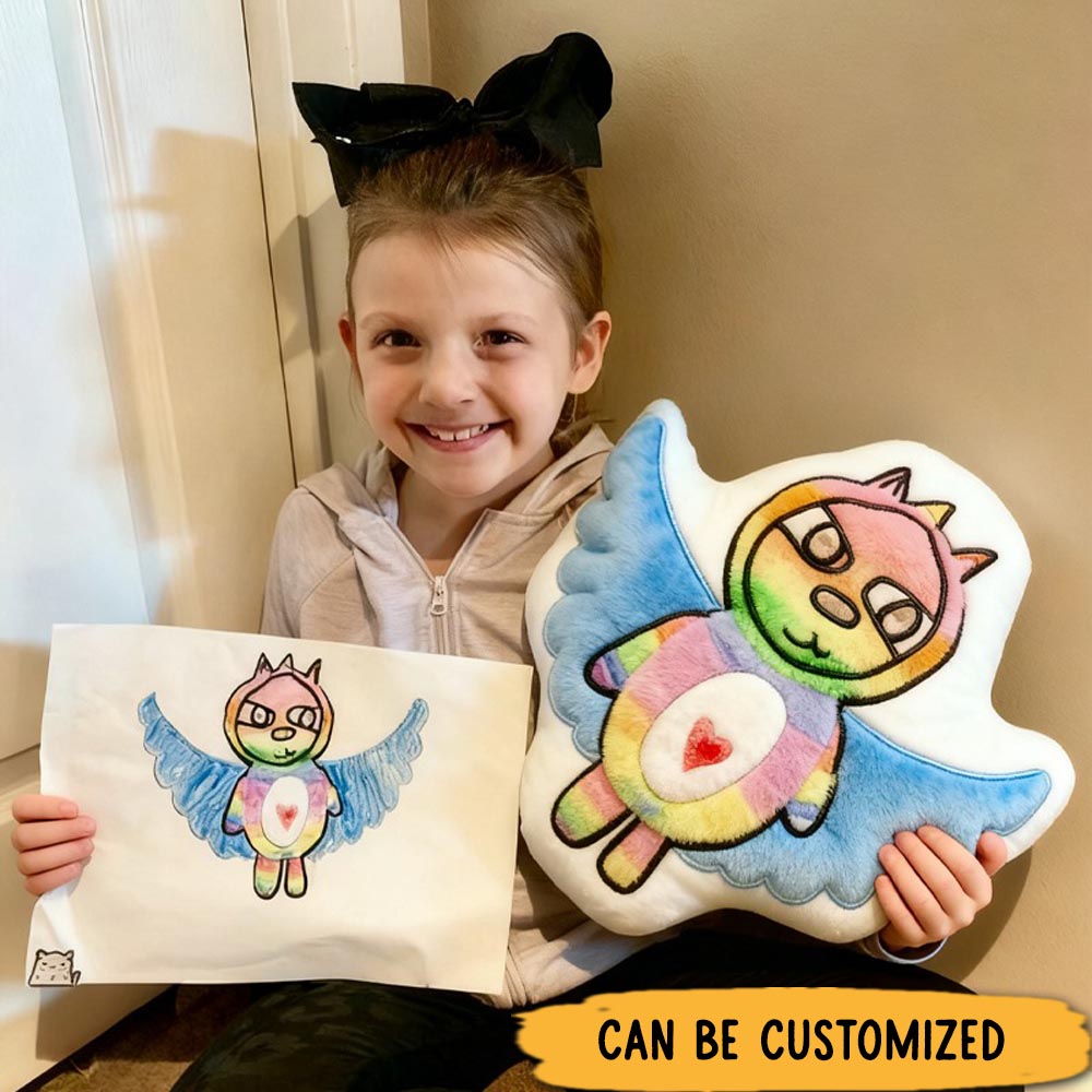 Personalized Drawing Pillow Turn Your Artwork into a Plush Toy Unique Gift for Kids Parents and Art Keepsake Lovers