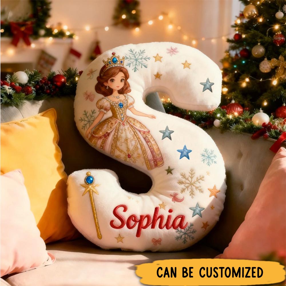 Personalized Dream Princess with Name Graphic 3D Print Pillow Christmas Gift for Kids Birthday Gift