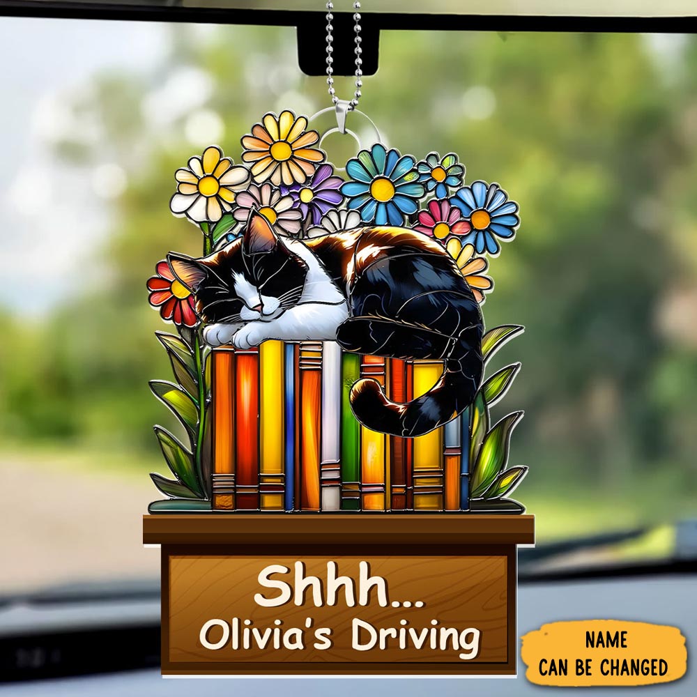 Personalized Dreamy Cat Christmas Ornament Book Themed Christmas Gifts For Cat Lovers