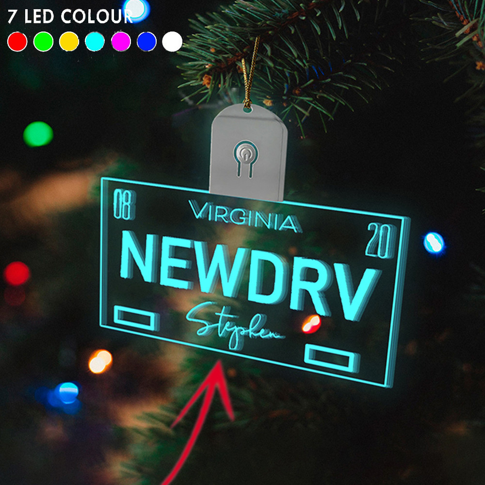 Personalized Drivers License Christmas Light Ornaments New Driver Christmas Ornaments 2024