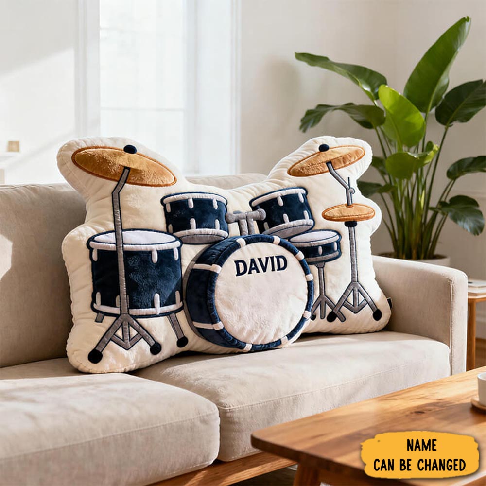 Personalized Drum Set Pillow Drum Design Home Decor Gifts For Drum Players