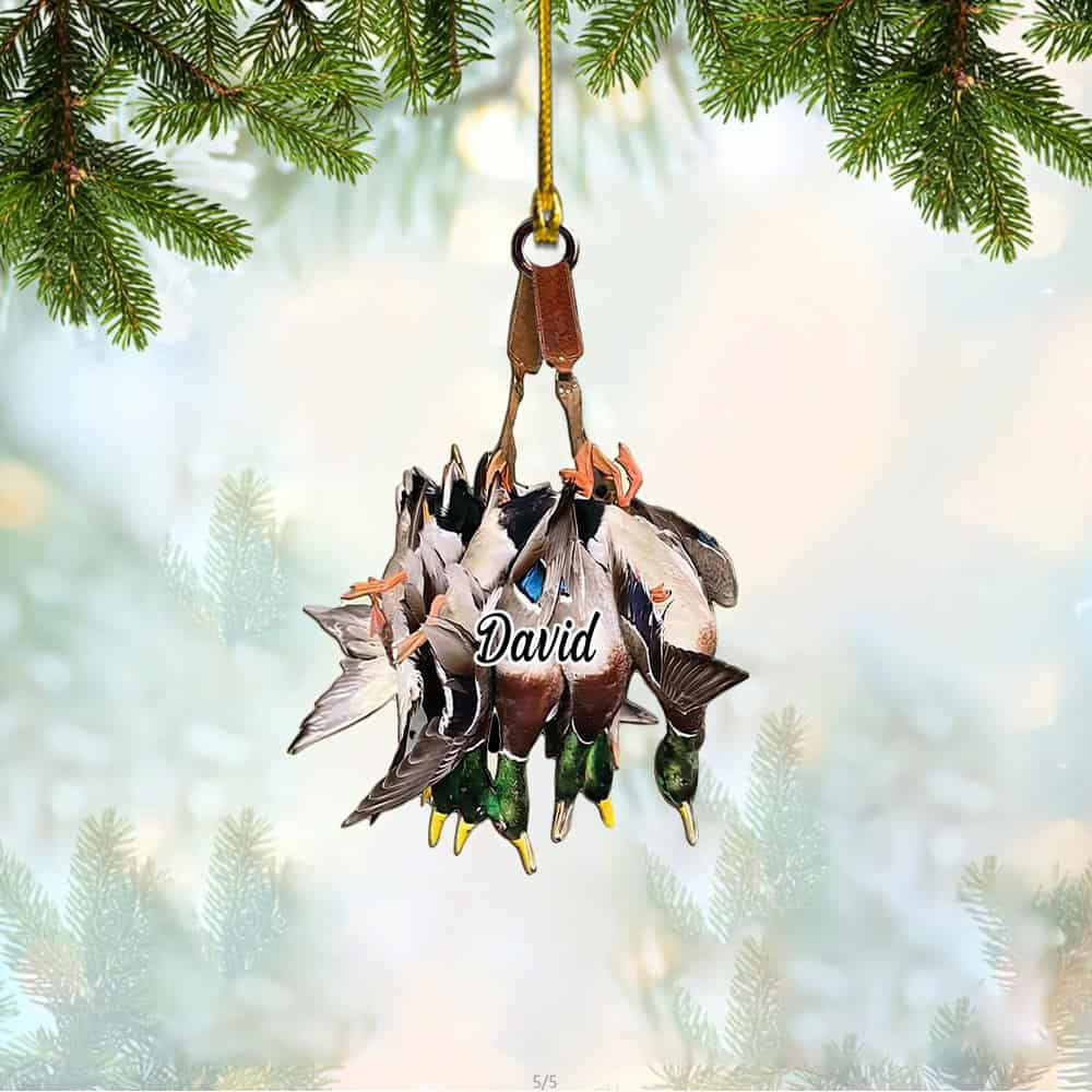 Personalized Duck Hunting Christmas Ornament Gift For Hunter