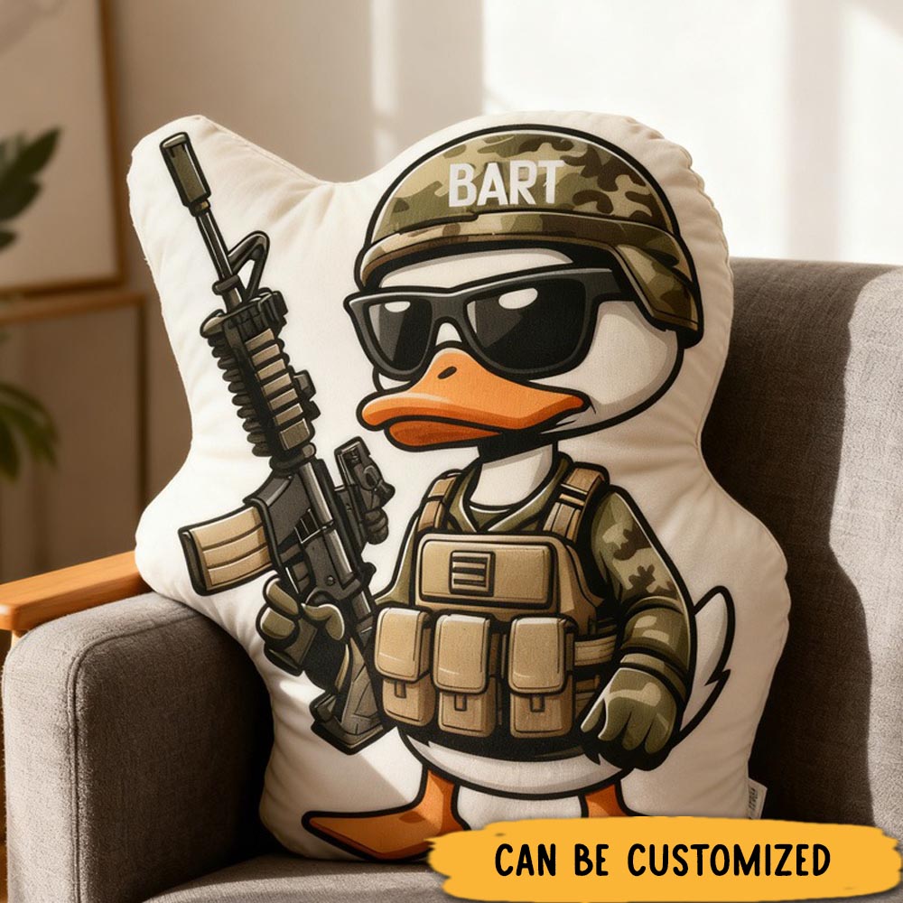 Personalized Duck Hunting Pillow Hunting Enthusiasts Pillow Gift for Outdoor Adventure Hunting Lover