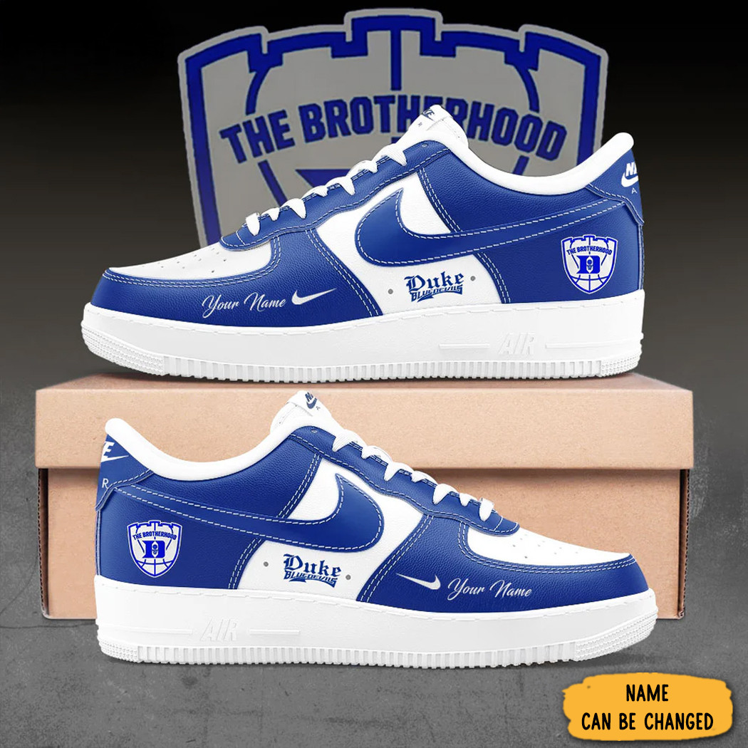 Personalized Duke Blue Devils AF1 Sneakers Duke Basketball Shoes Gifts For Basketball Fan