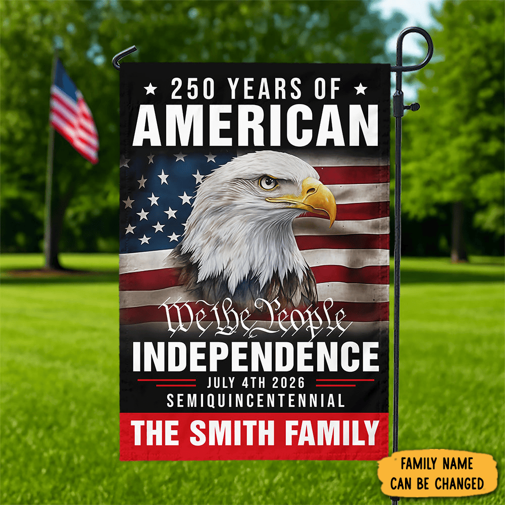 Personalized Eagle America 250th Anniversary We The People Flag Independence Day Gift