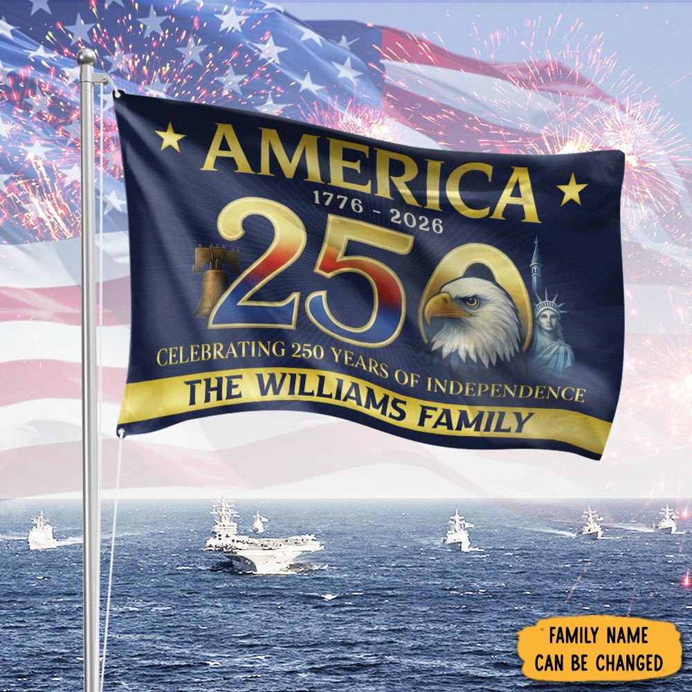 Personalized Eagle American Flag America 250th Anniversary Flag Presents For Patriots