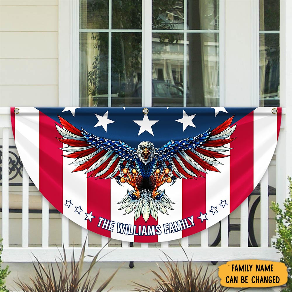 Personalized Eagle American Flag Patriotic Fan Flag American Patriot Gift Ideas