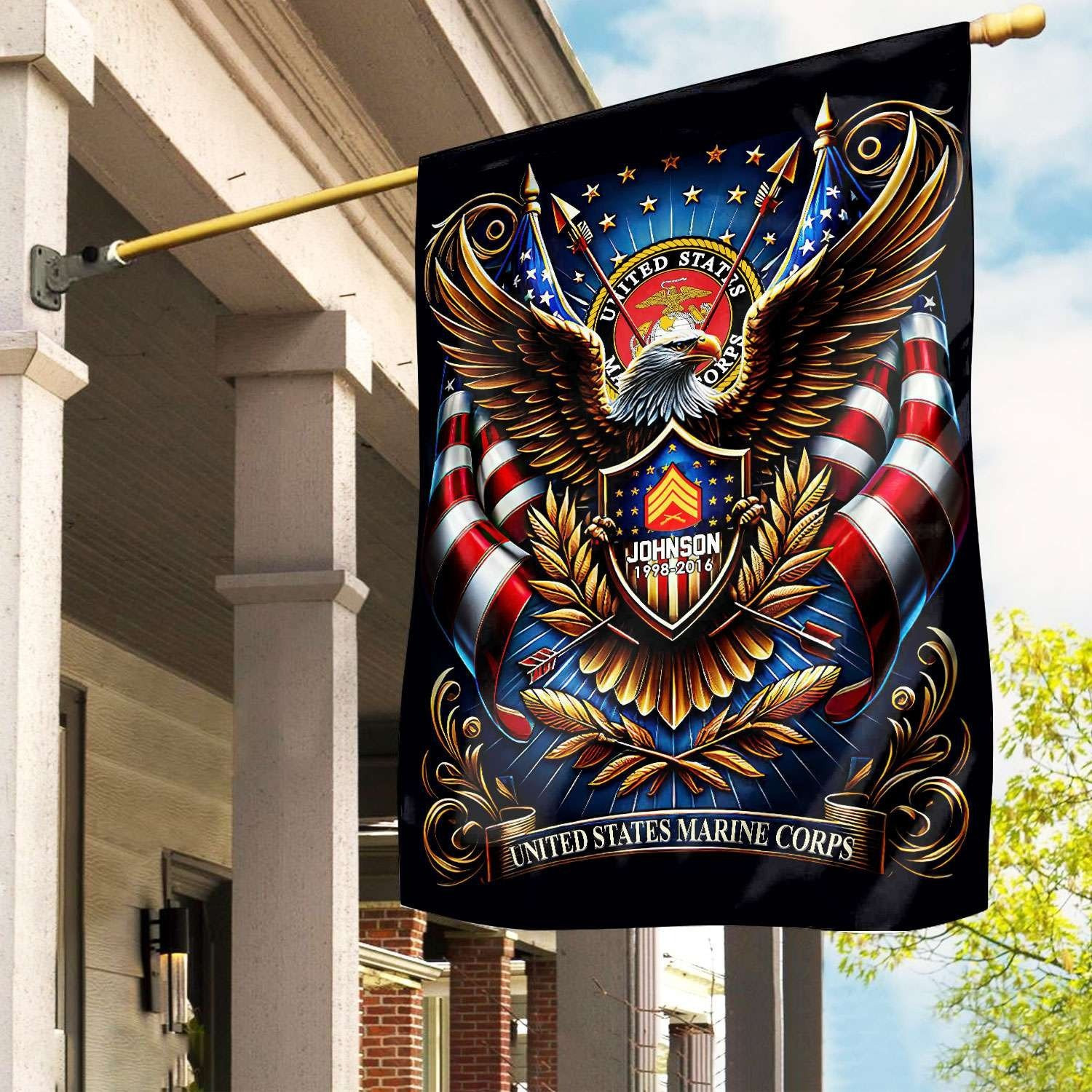 Personalized Eagle US Marine Corps Flag USA Military Patriotic Flag Marine Corps Gifts