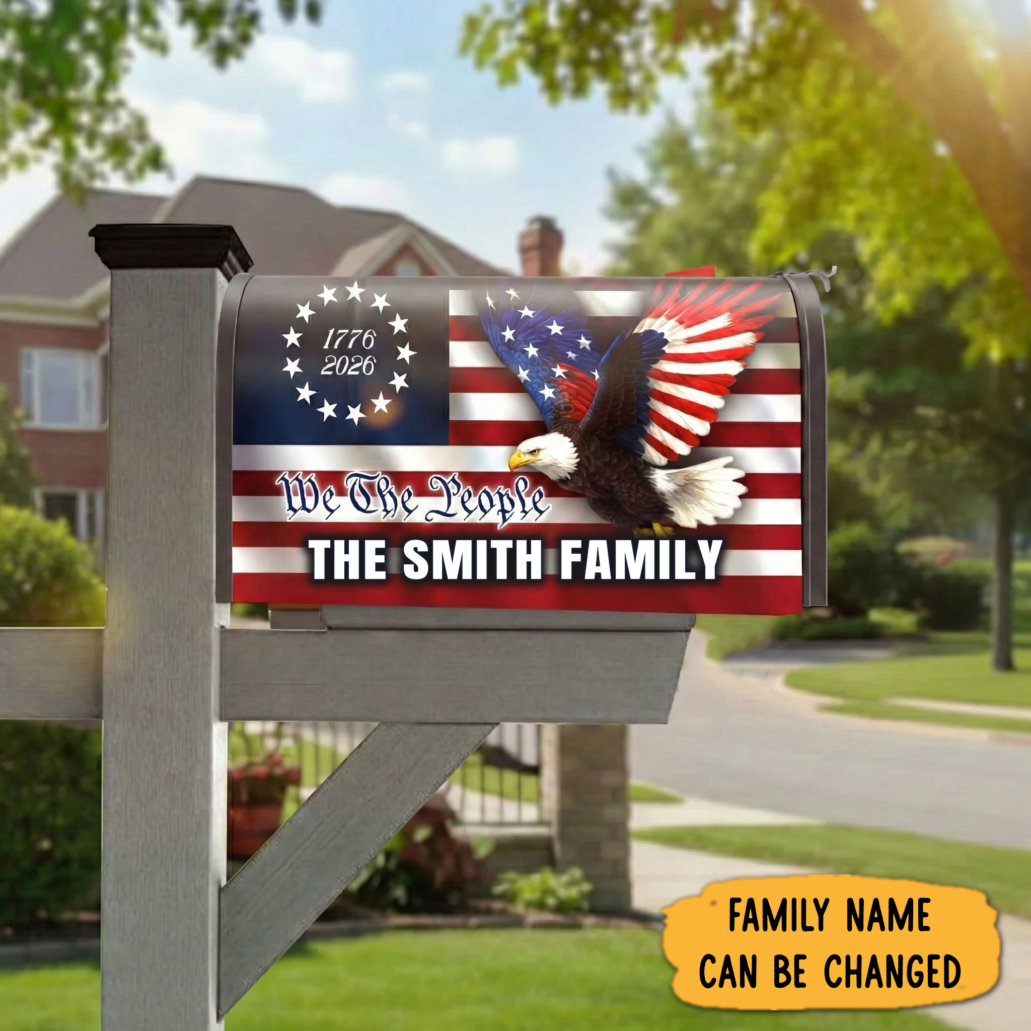 Personalized Eagle We The People Patriotic Mailbox Cover 4Th Of July Decor Patriotic Gifts