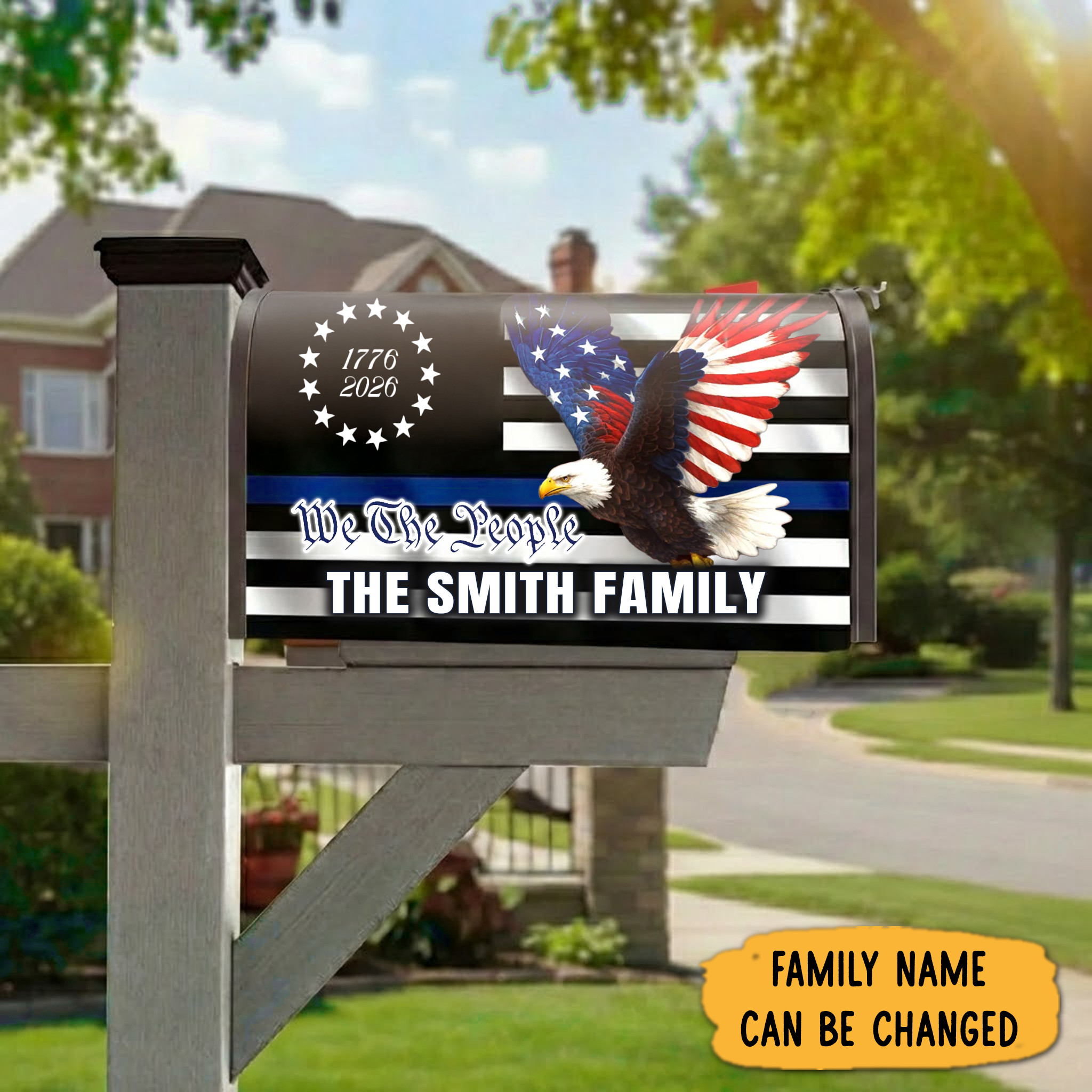 Personalized Eagle We The People Patriotic Mailbox Cover Patriotic Decorations