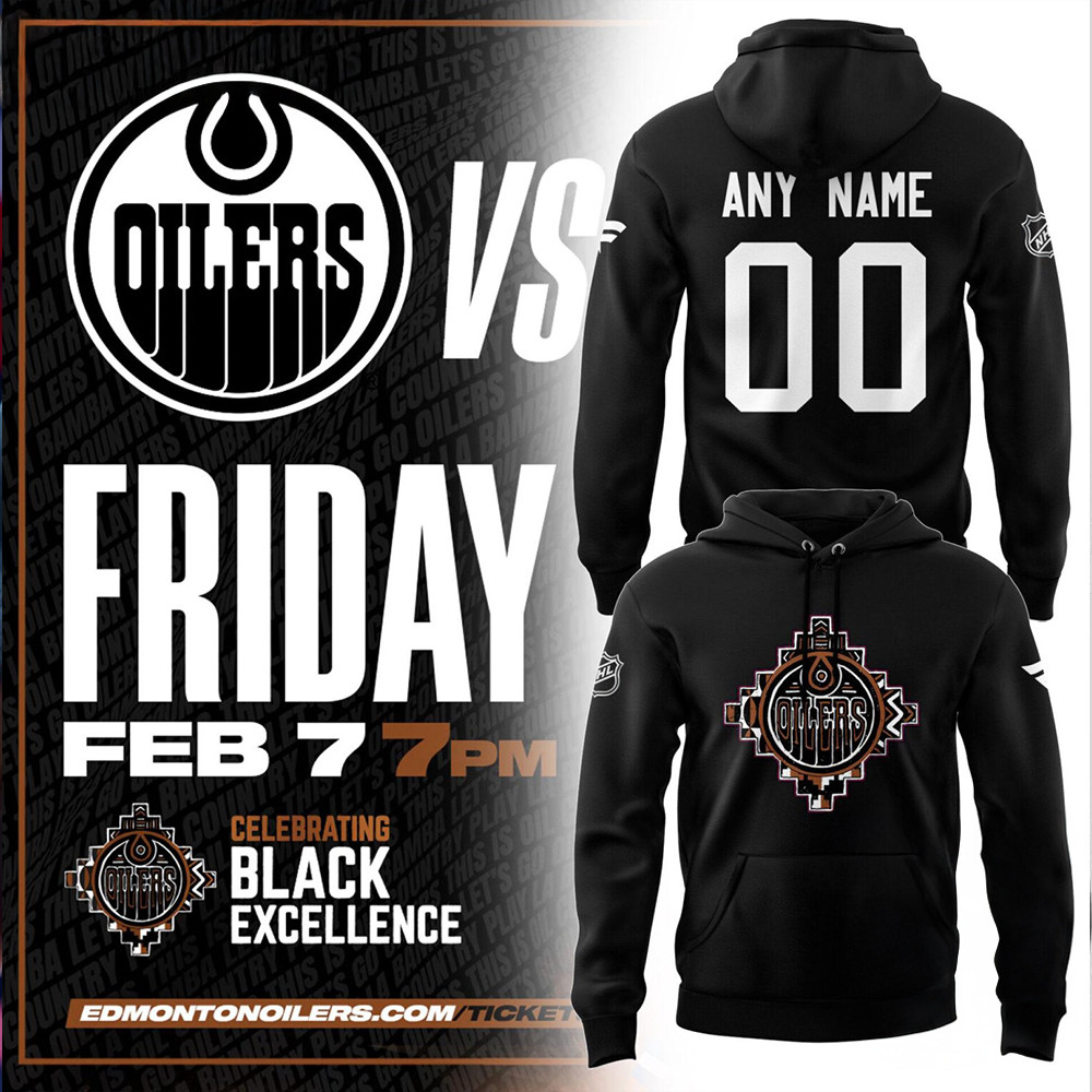 Personalized Edmonton Oilers Celebrating Black History Hoodie Gifts For Hockey Fan