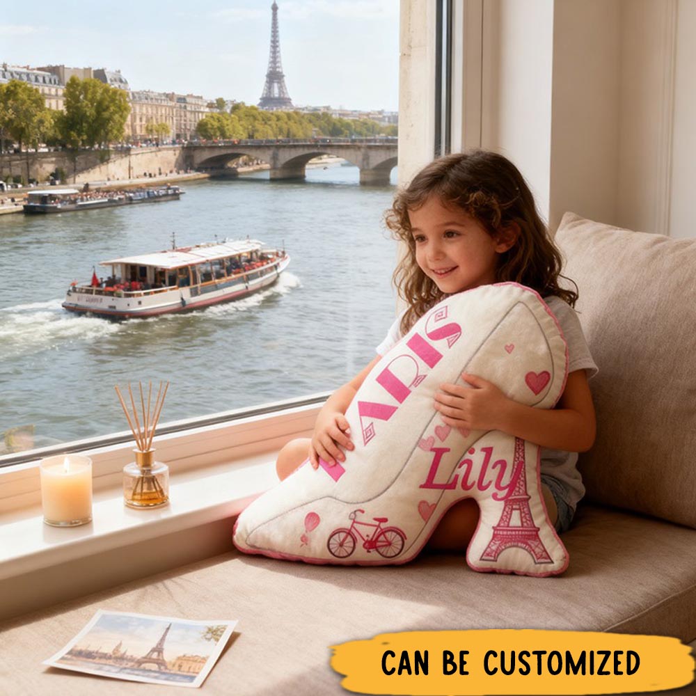 Personalized Eiffel Elegance Pillow Graphic 3D Print Pillow for Travel Lovers