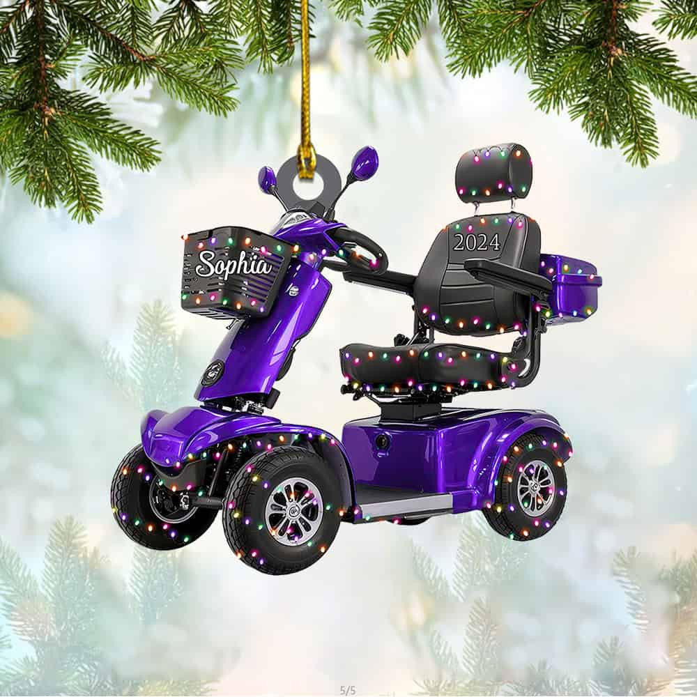 Personalized Electric Bicycle Scooter Christmas Ornament Gift For Bicycler