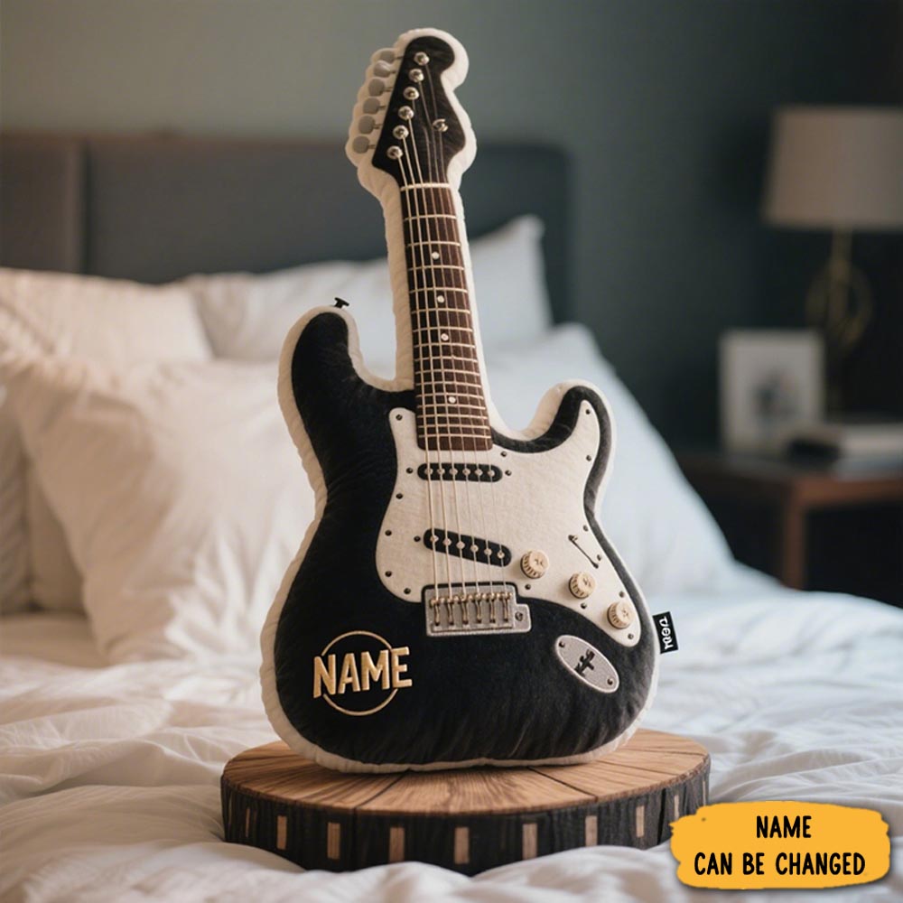 Personalized Electric Guitar Pillow Guitar Design Sofa Decor Best Gifts For Music Enthusiasts
