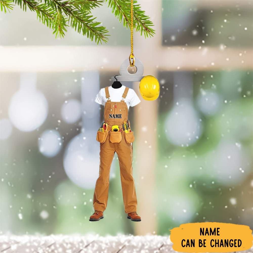 Personalized Electrician Ornament 2024 Electrician Christmas Tree Ornaments Gift