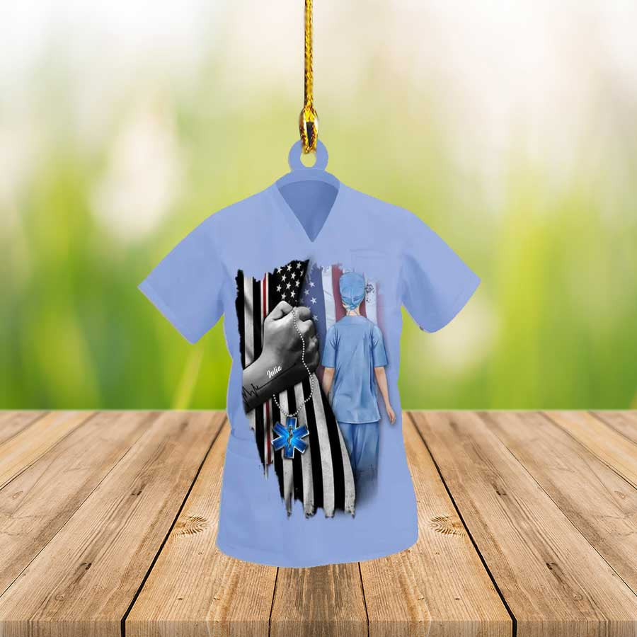 Personalized EMS Nurse Costume Acrylic Ornament Custom Shaped for EMS Nurse