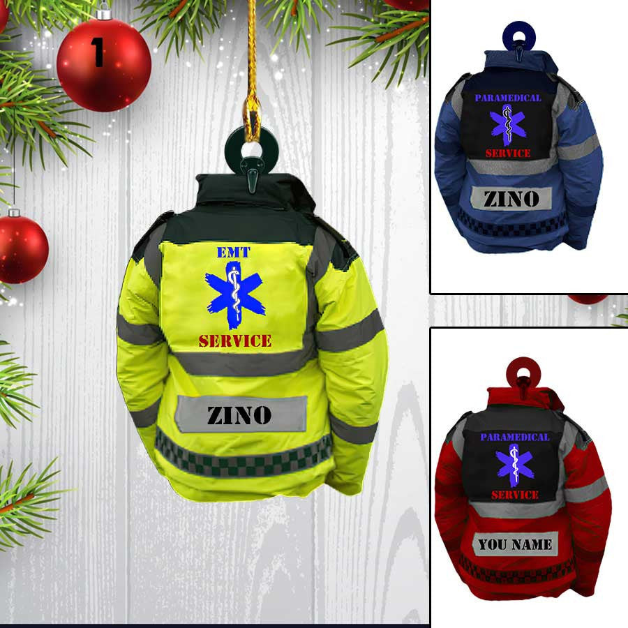 Personalized EMT Paramedical Uniform Custom Shaped Flat Acrylic Ornament