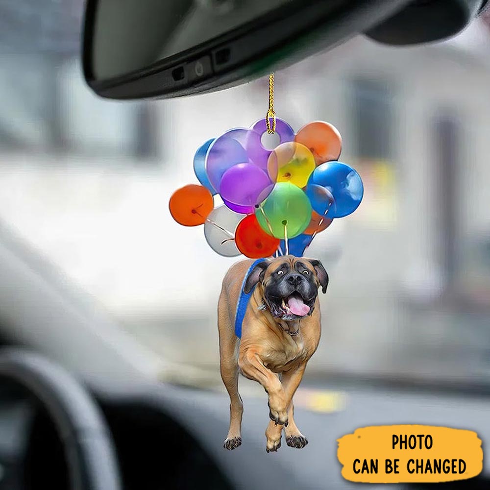 Personalized English Mastiff Fly With Bubbles Car Hanging Ornament Beautiful Graduation Ornament Gift