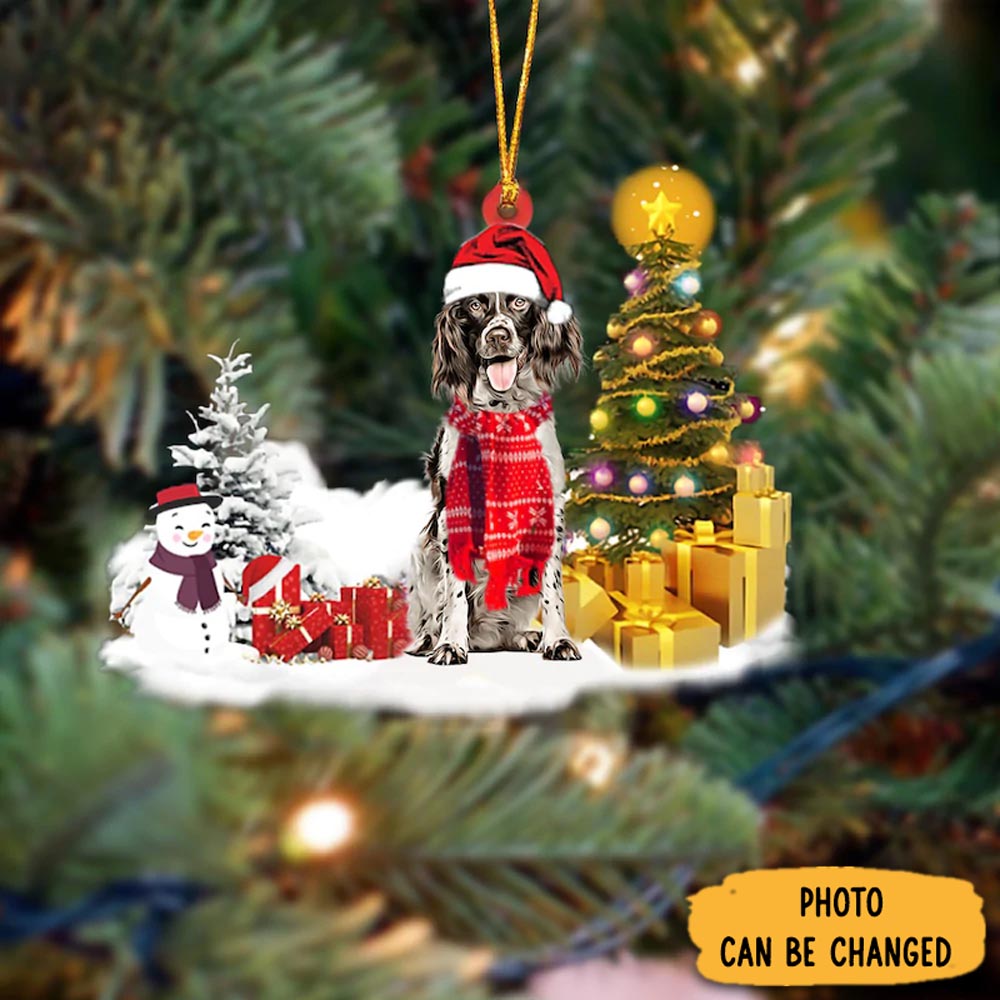 Personalized English Springer Spaniel Christmas Ornament Joyful Home Ornament Decor