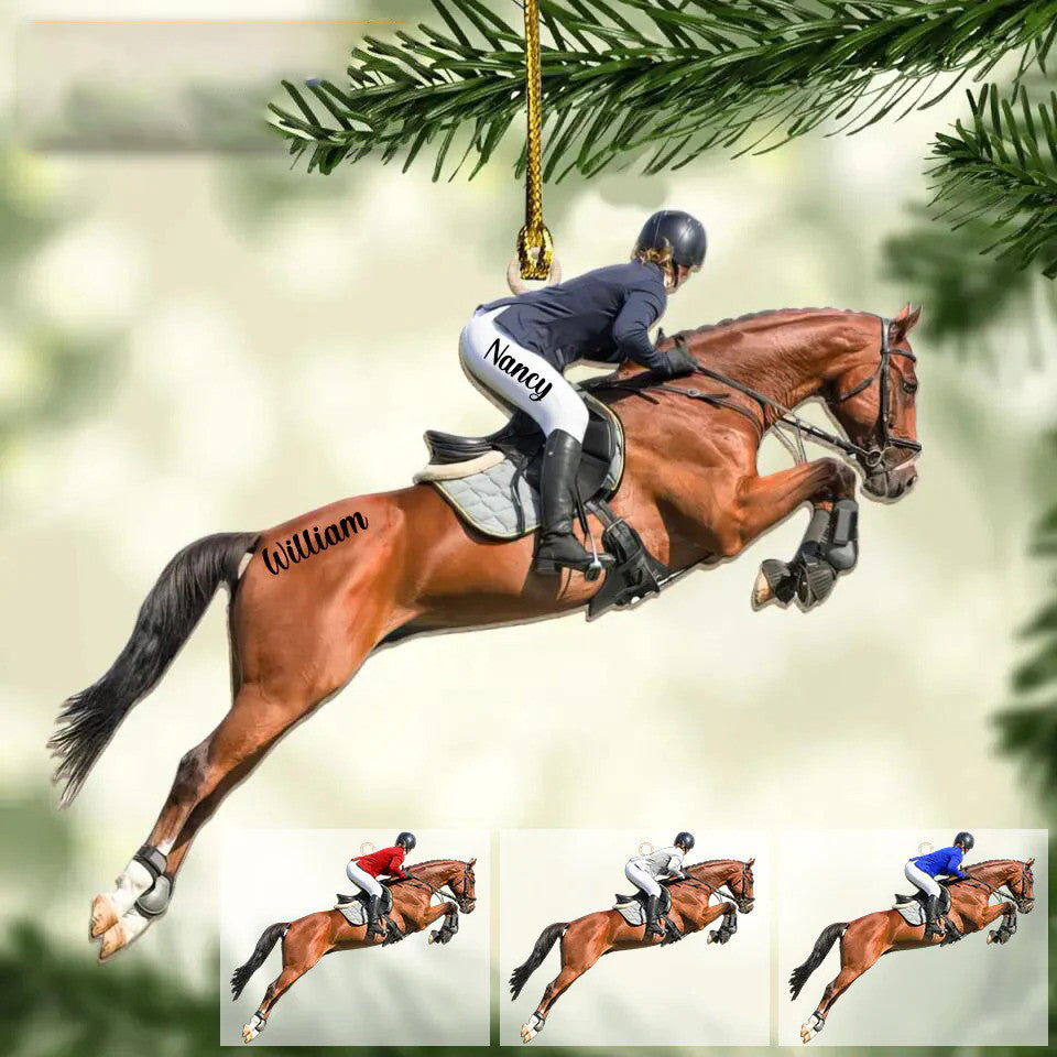 Personalized Equestrian Girl Ornament  Gift Idea For Horse Lover/ Christmas