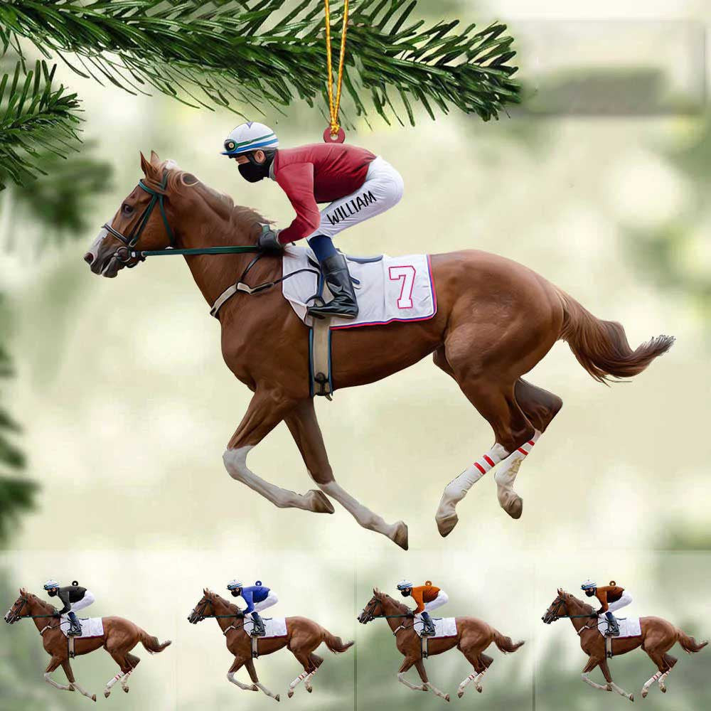 Personalized Equestrian Ornament for Men  Gift Idea For Horse Lovers Horse Christmas Ornament for Him