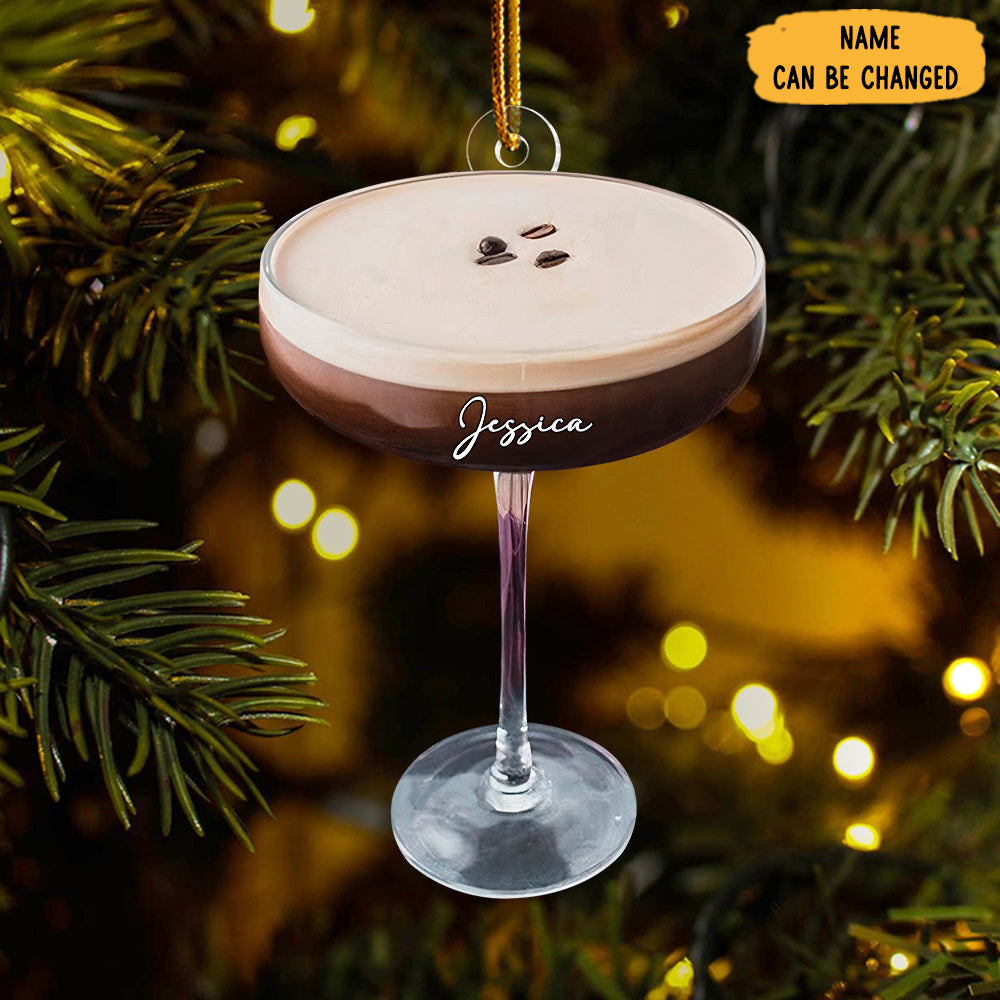 Personalized Espresso Martini Christmas Ornament Christmas Tree Decorations Xmas Gift For Him