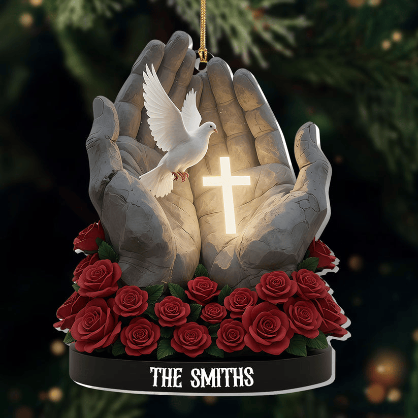 Personalized Eternal Faith Acrylic Ornament Mother In Law Religious Christmas Gifts For Grandma