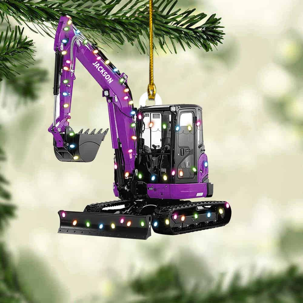 Personalized Excavator Heavy Equipment Ornament Gift For Excavator Car Lovers