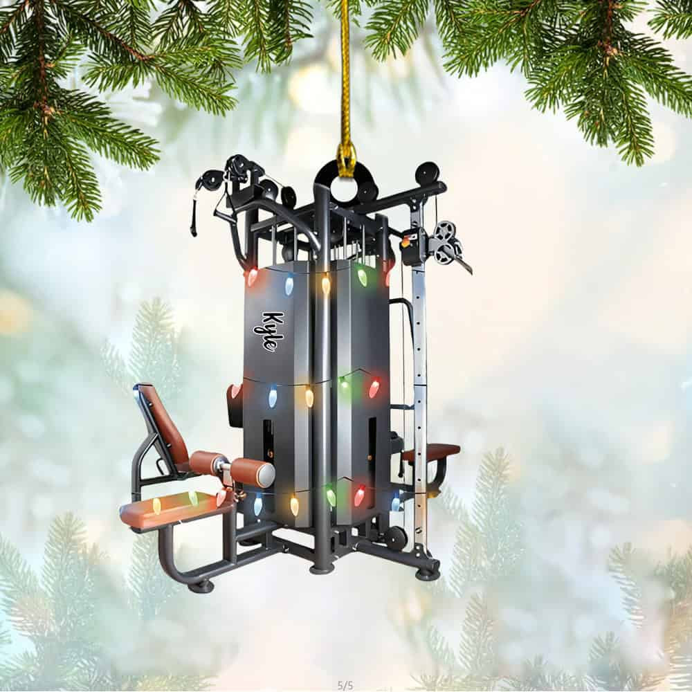 Personalized Exercise Equipment Gym Christmas Ornament Fitness Keepsake Gift For Gym Lovers