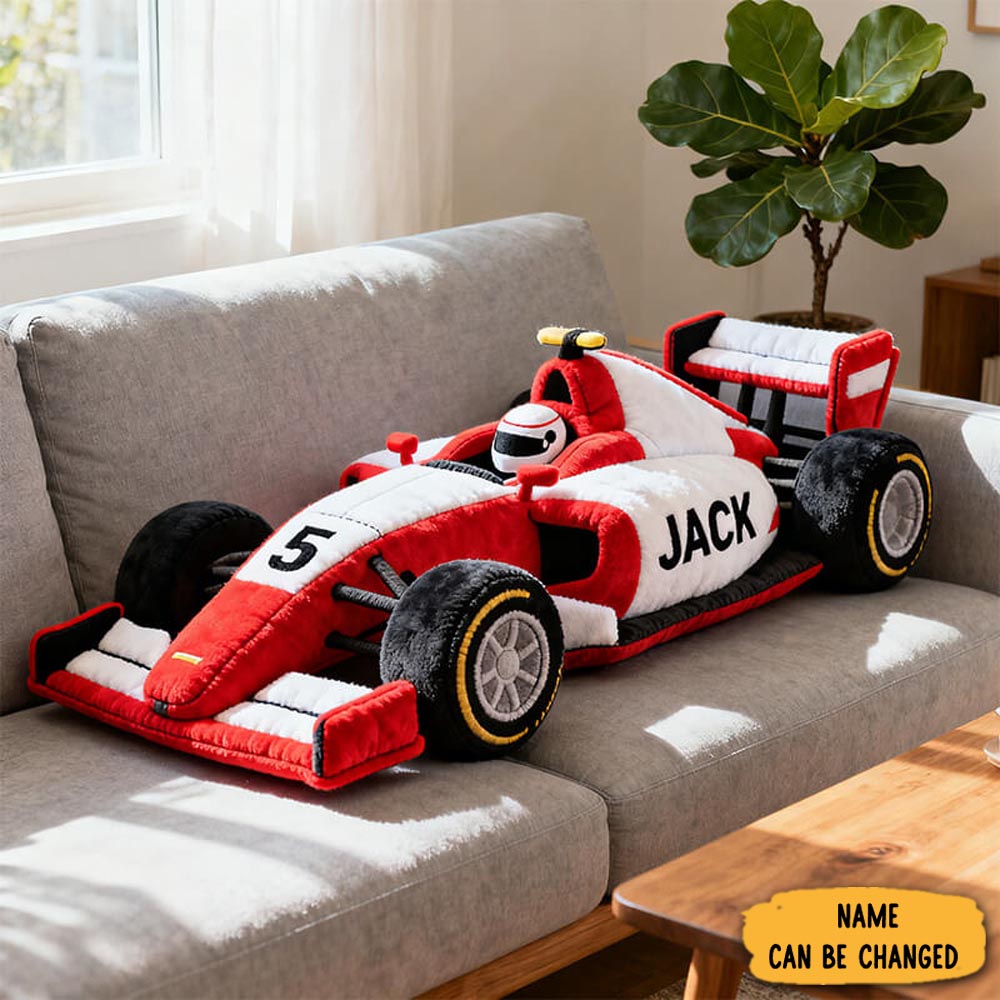 Personalized F1 Racing Car Pillow Sofa Accent Home Decor Racing Experience Day Gifts