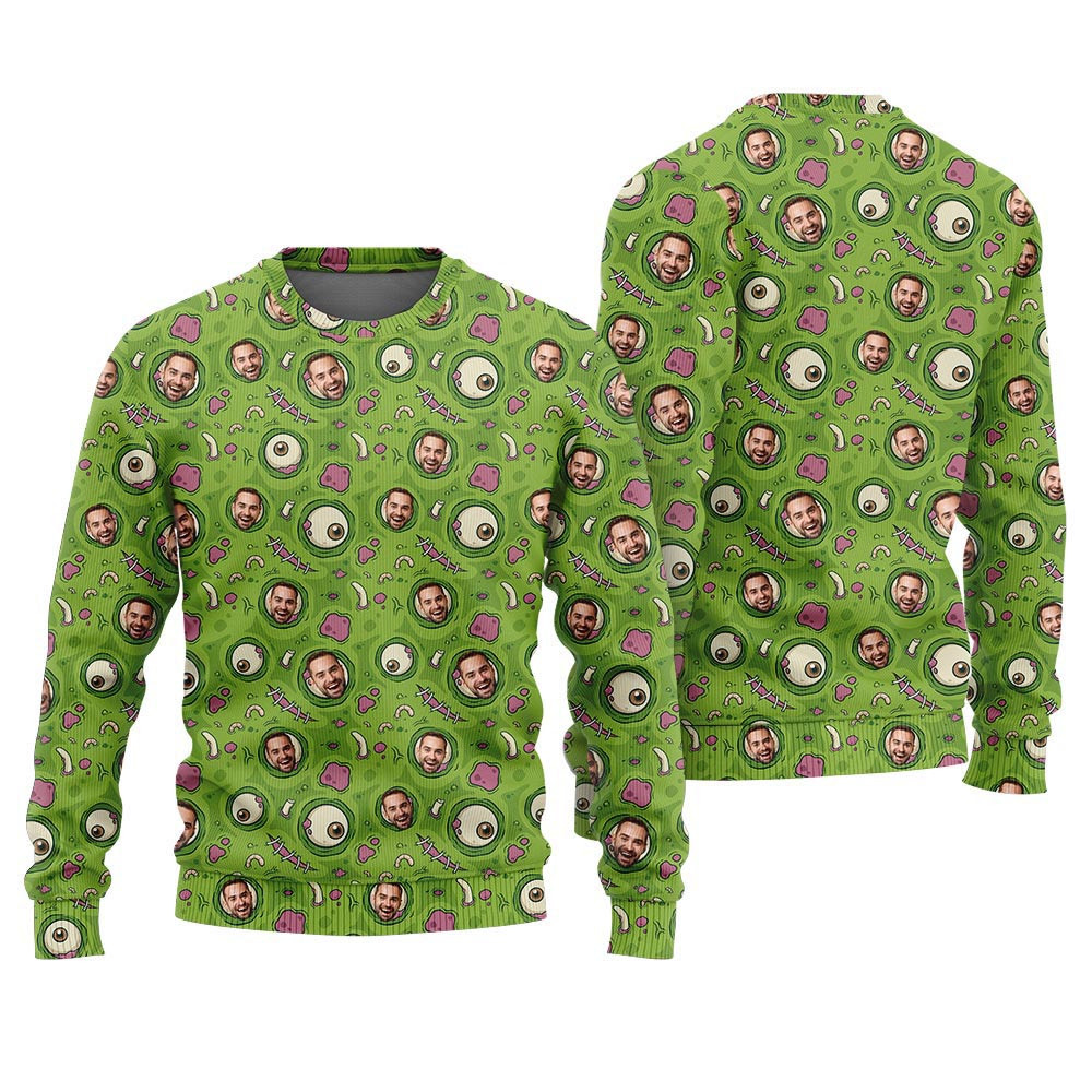 Personalized Face Monsters Ugly Halloween Sweater Xmas Sweaters For Family