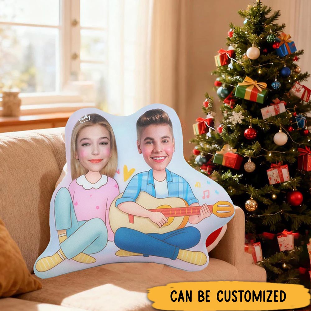Personalized Face Pillow Custom Couple Gift Anniversary Present