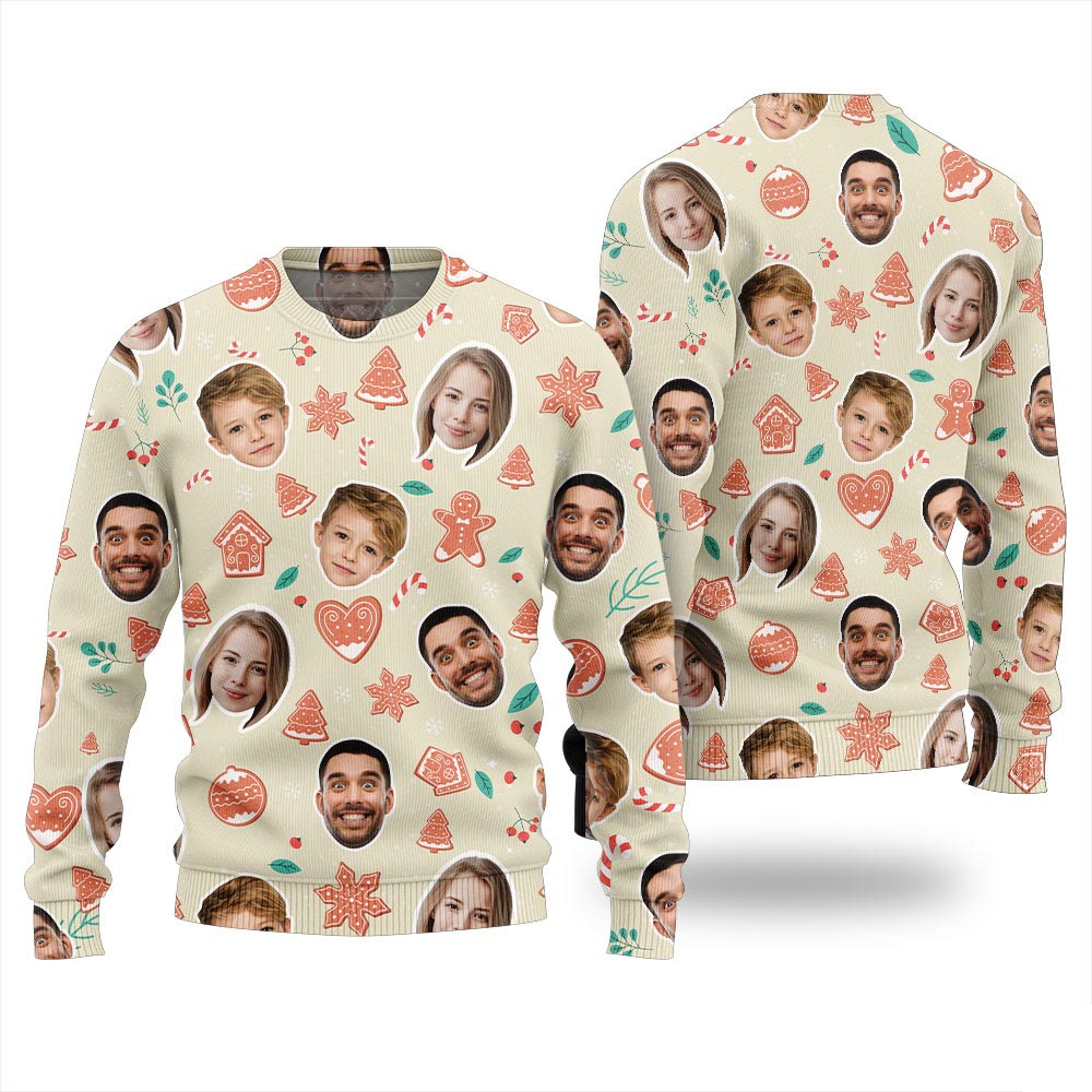 Personalized Faces Xmas Sweater For Your Family Xmas Sweaters For Women