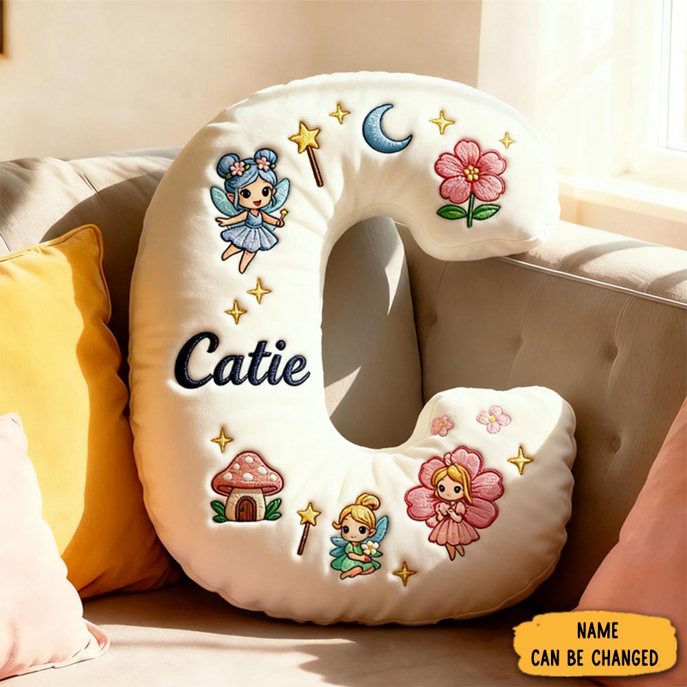 Personalized Fairies Book Alphabet Throw Pillow Graphic 3d Print Kids Pillow With Name For Kids Boys Girls Bookworm Book Lover Gifts Birthday Gift