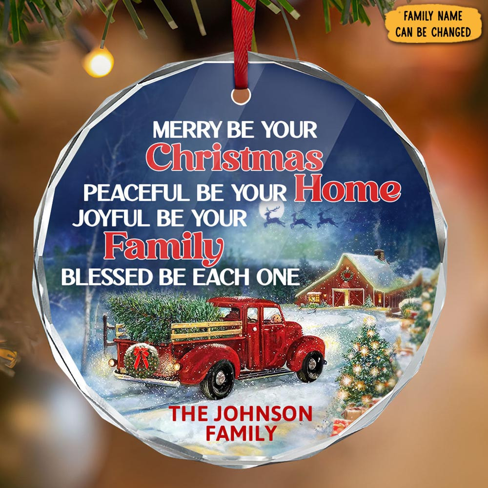 Personalized Family Blessed Be Each One Christmas Ornament Family Themed Christmas Gifts